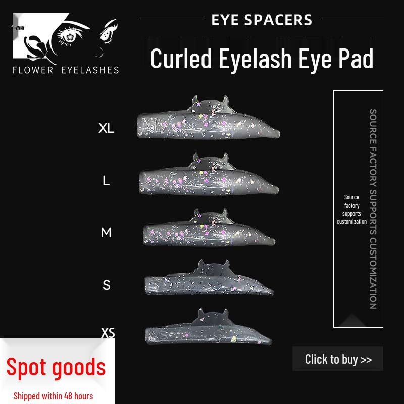 

Transparent Glitter Jelly Silicone Pads for Eyelash Perming - 5 Pairs Self-Adhesive