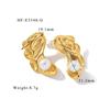 Geometric Zircon Retro Women's 18K Titanium Steel Earrings 2024