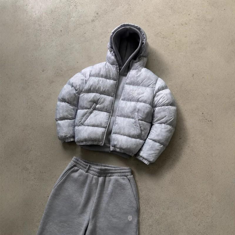 Unisex Streetwear Bawełniana Kurtka Puchowa Z Haftowanym Oversize Kapturem Casualowy Płaszcz Mężczyźni Kobiety
