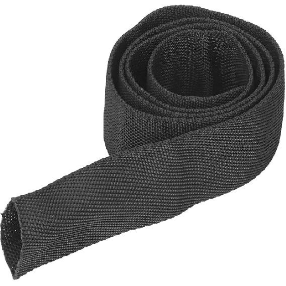 Chain Sleeve Winch Rope Protector, Fydun Polyester Winch Rope Protective Sleeve Black Winch Cover Universal for 5cm/1.97in Width Cable Line(1M) 1M