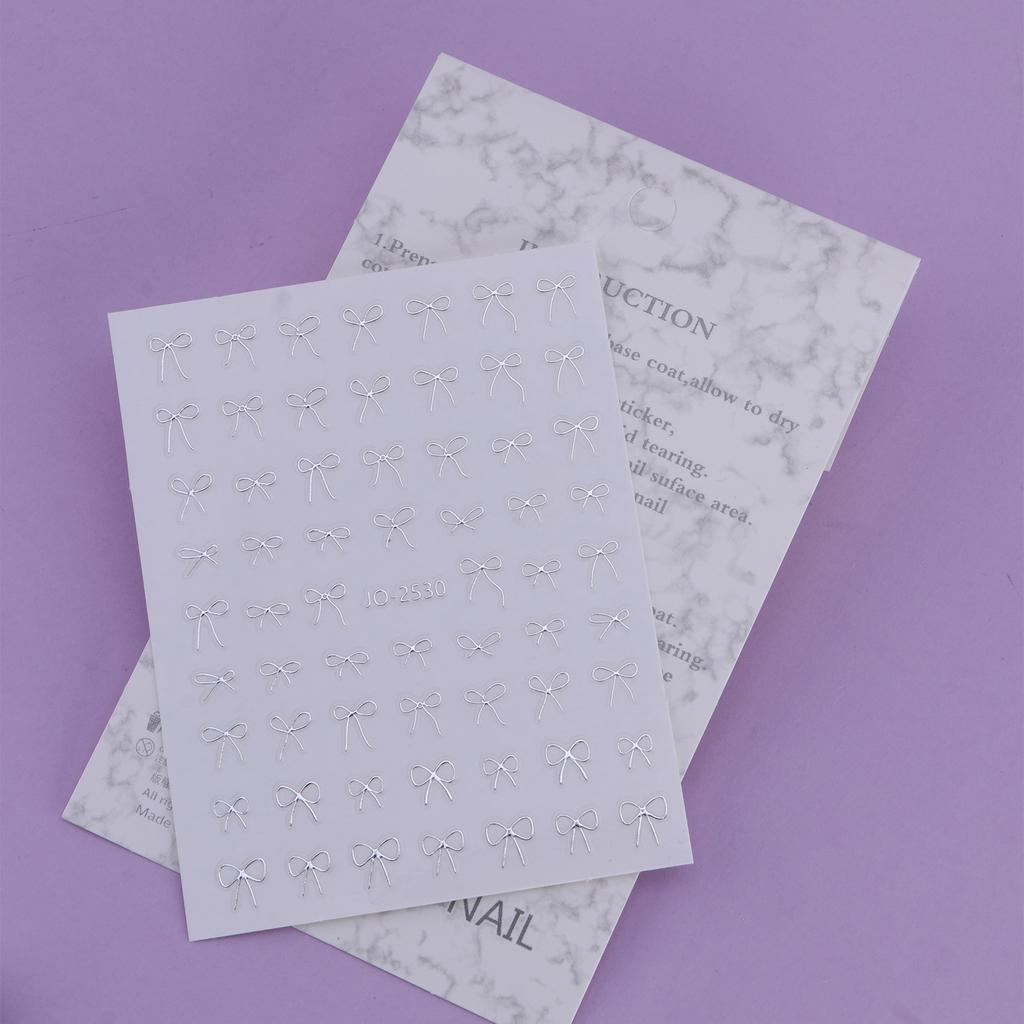 Schleifen-Nagelsticker für Nagelkunst 3D Schleifen-Nagelkunststicker für Nageldesigns Nagelaufkleber Nagelkunst-Dekorationszubehör