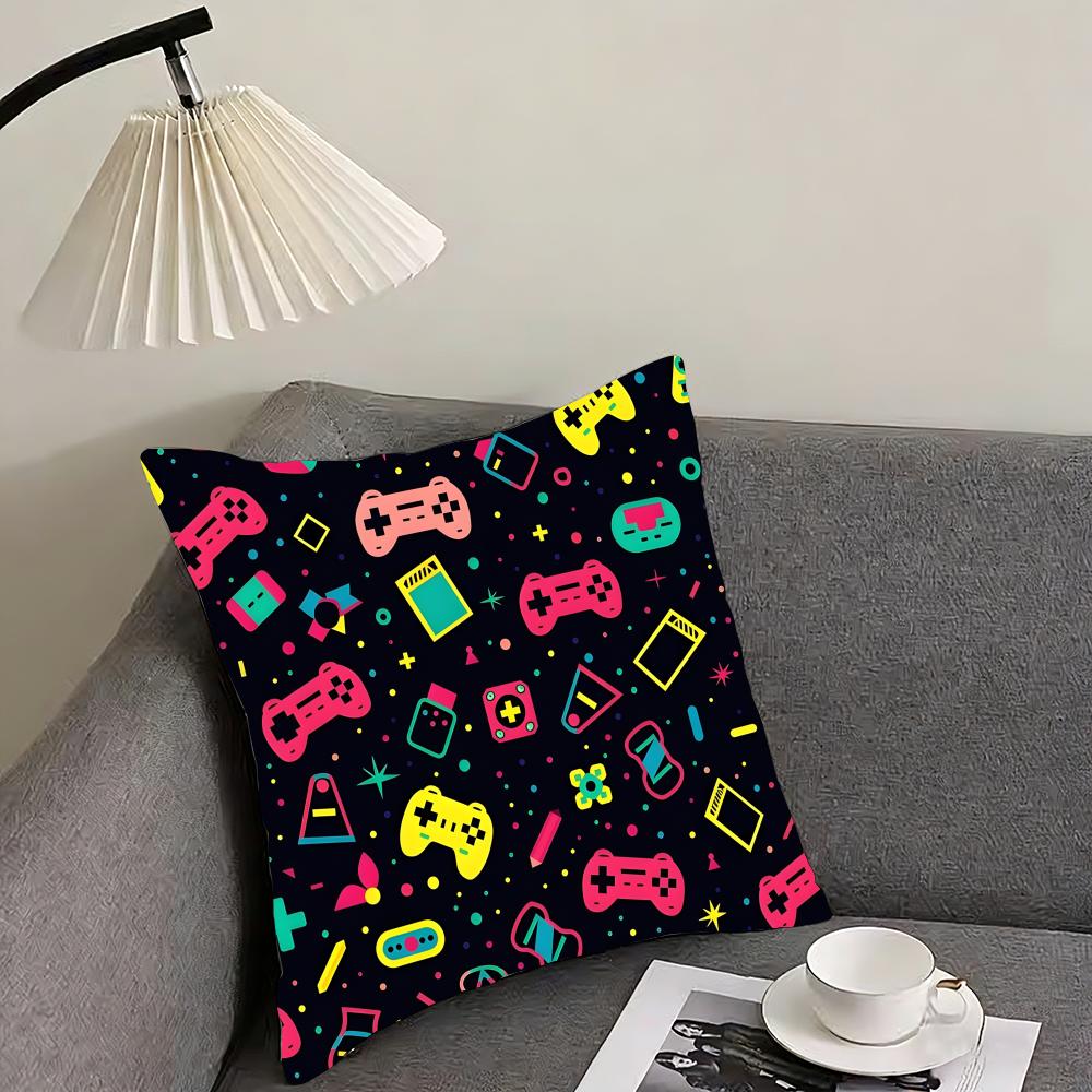 Game handle Cushion Cover Reversible Plush Pillow Cover – For car, sofa, bedroom, perfect as a gift.