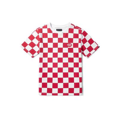 Vans Κλασικό Καρό Κρουαζέ Casual Κοντομάνικο T-Shirt Unisex Μπλούζες Κόκκινο VN0A3ZNZIZQ