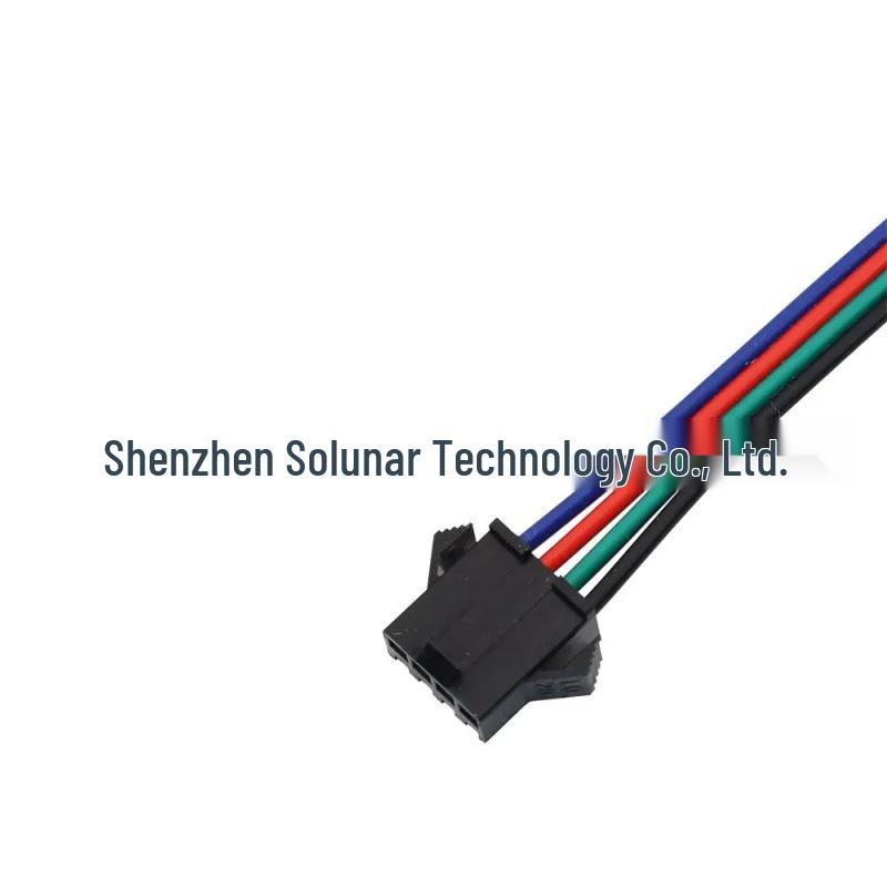 SM Male/Female Plug Cable 2.54MM Air Connection, 3-Battery Charging, 4P Terminal Power Cord, LED Light.