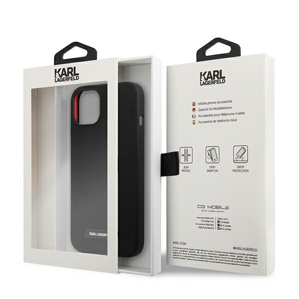 Karl Lagerfeld KLHCP13SSLMP1K iPhone 13 mini 5.4" hardcase black/black Silicone Plaque