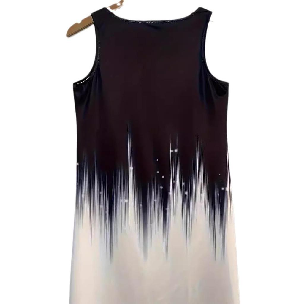 European & American Women's Summer Mid-Length Sleeveless Dress 2025 – Elegant Light Luxury Style