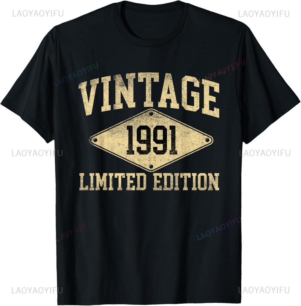Classic 1991 Varsity Vintage College Style 34rd Birthday Custom Printed Graphic T Shirts Print On DeUnisexd Camiseta Hombre