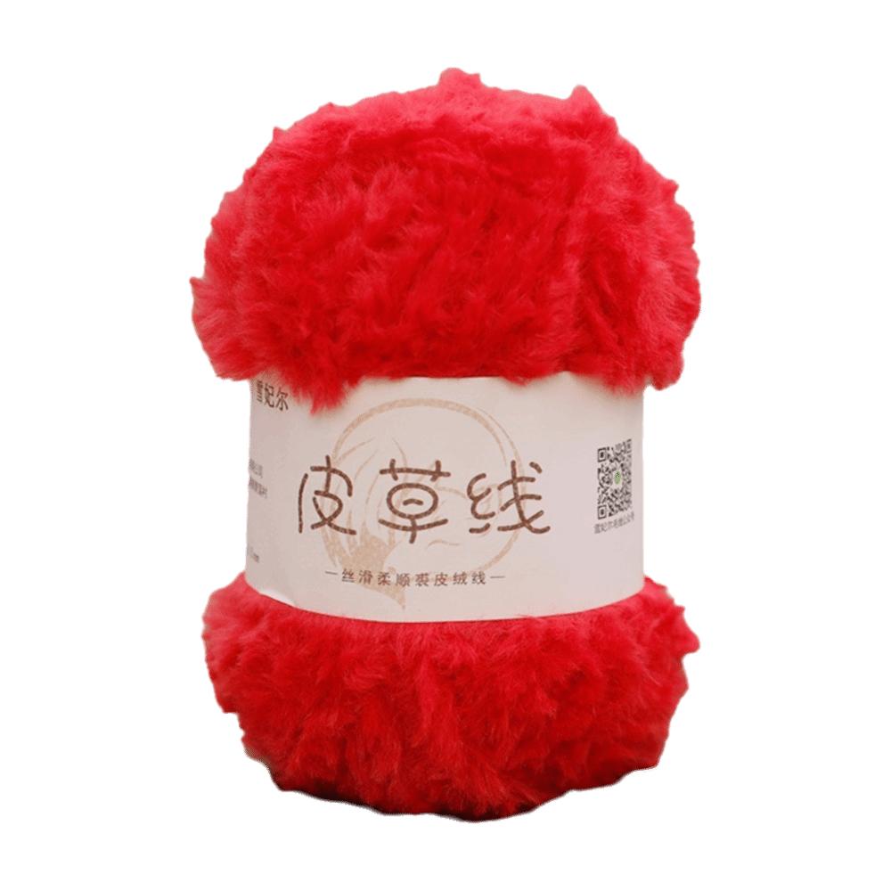 Long Plush Faux Fur Yarn Thickness Knitting Yarn Thread New Fluffy Mink Yarn  DIY Crocheting Hat