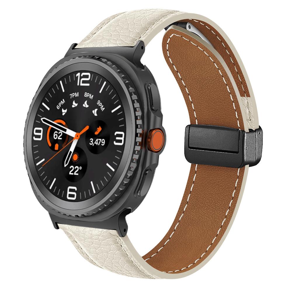 Leather for Samsung Galaxy Watch 8 44mm 40mm 8 Classic 46mm Band Smartwatch Accessory for Galaxy Ultra 47mm 2025 Magnetic Strap