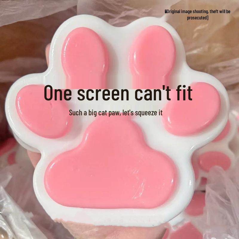 Riesiges handgefertigtes Katzenpfoten-Druckentlastungs-Quetschspielzeug für Mädchen - Langsamer Rückprall mit TPR Schlammiges Handgefühl