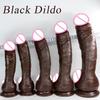 Realistic Long Dildo Black Anal Plug with Suction Cup Big Penis Butt Plug Long Dick Sex Toys for Women Men Phallus Anal Dilator