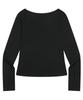 MUCENT Typer Lettering U-Neck Long Sleeve Tee