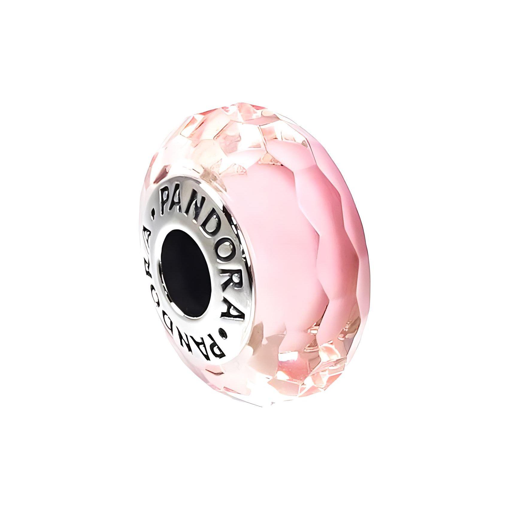 Pandora Fashion Multi-Faceted Pendant Bead Women Jewelry 791068 Pink,One Size
