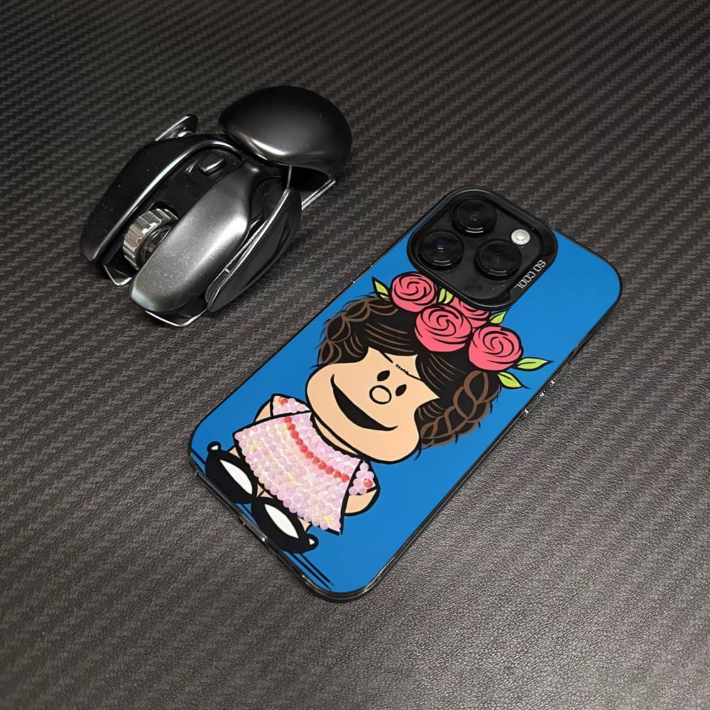 Cartoon M-MafaldaS Anime Phone Case Color Silver Shell For LPhone 17 16 16e 15 14 13 12 11 Pro Max Plus