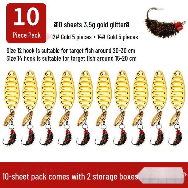 Modified Fly Fishing Hooks: Flat Vibration Spinner, Dragon Scale Micro Lures for Mandarin Fish & Crucian Carp