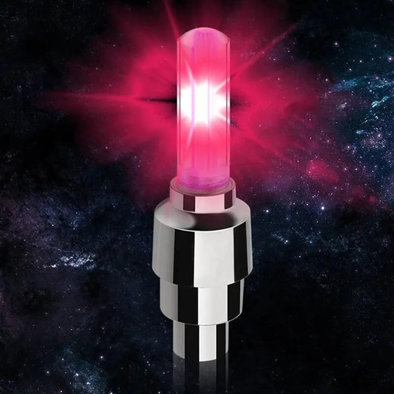 Motorcycle Bicycle Tire Valve Caps Light LED Neon Flash Lamp Waterproof Tyre Universal Wheel Lights Car Accessories
