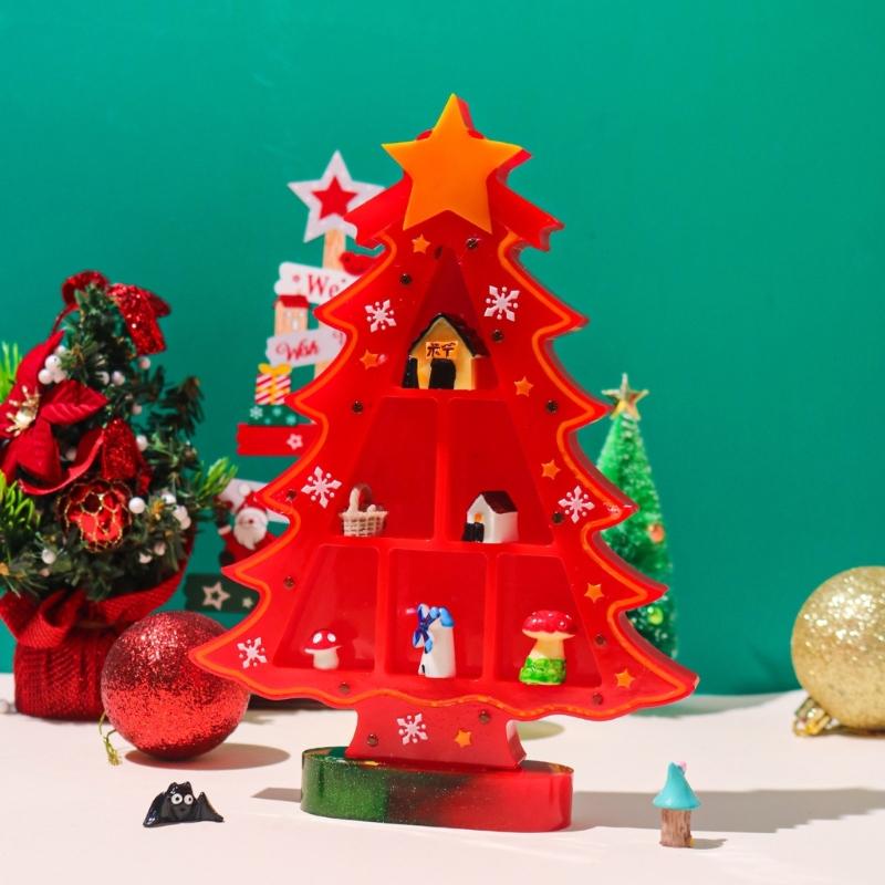 Christmas Tree Shaped Epoxy Resin Moulds Jewelry Box Molds for Storage Container