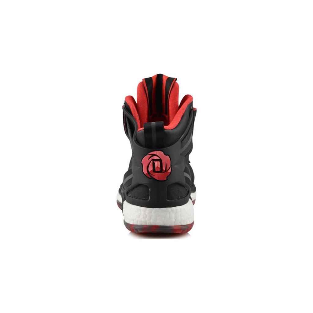 Adidas D Rose 6 Anti-Slip Shock Absorption Wear-Resistant Mid-Top Kids Basketball Shoes Kids Basketball Shoes Black Red D69766