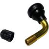 Tubeless Tire Valve Stem PVR70 8PCS Brass Stems Bent 90 Degree Angled Snap-In Black Rubber Base For Motorcycle Scooter ATV Go Kart Fits Tubeless Tire