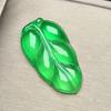 Emperor Green Jade Leaf Pendant Necklace