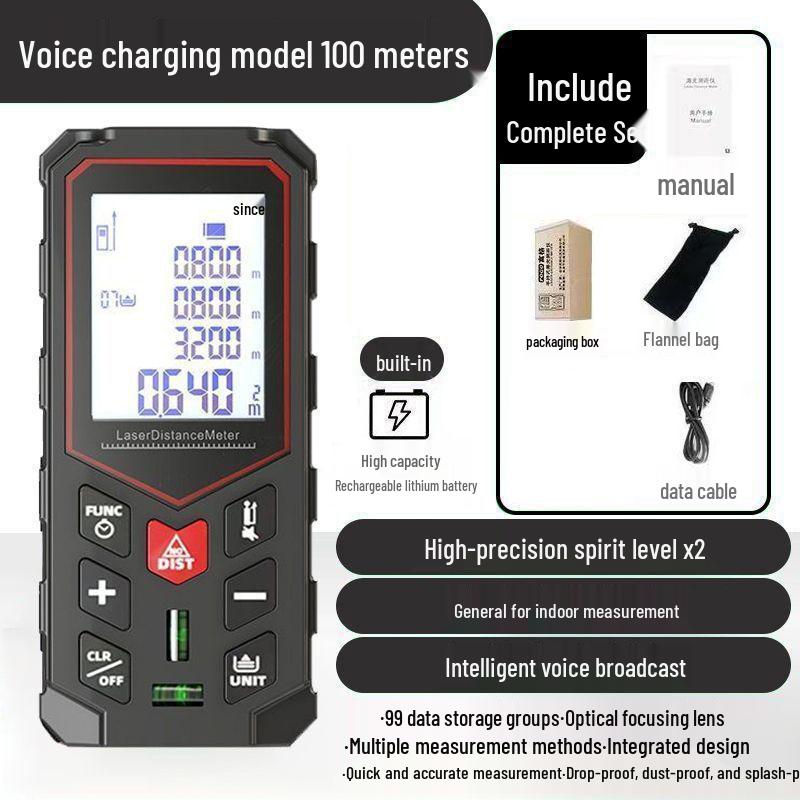 High-Precision Red Light Infrared Laser Rangefinder and Handheld Electronic Measuring Instrument