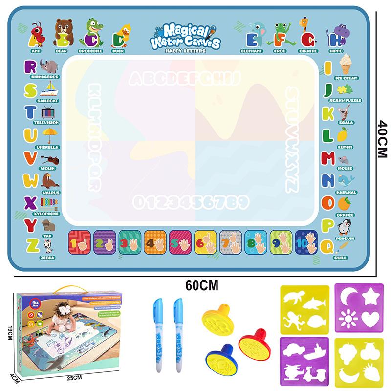 

Magic 100X80Cm Water Drawing Mat Coloring Doodle With Reusable Magic Pens Montessori Painting Board Educational Toys Kids Gifts