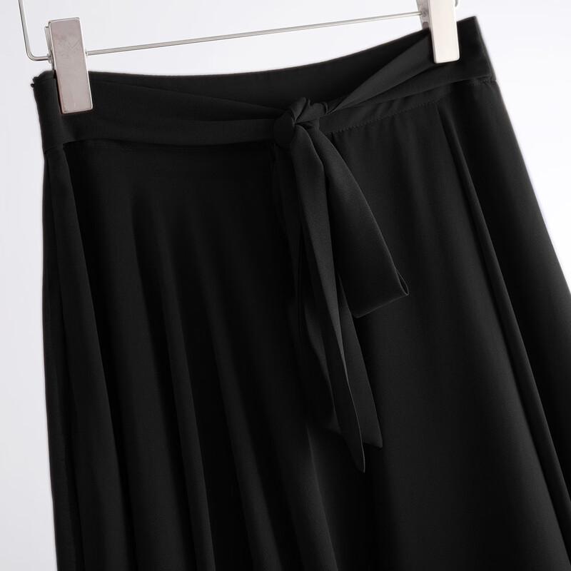 Gonna Lunga A-Line a Vita Alta con Orlo Irregolare da Donna