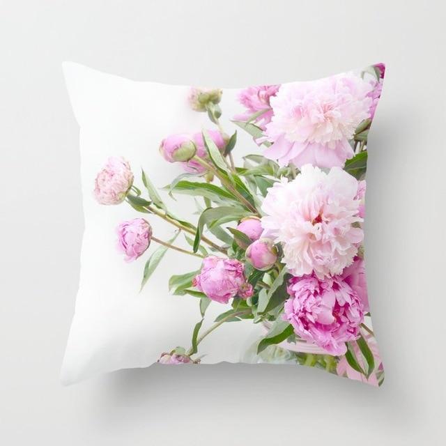 Rose Flower Cushion Cover Nordic Style Home Wedding Decoration Sofa Bed Car Pillowcase Pillow