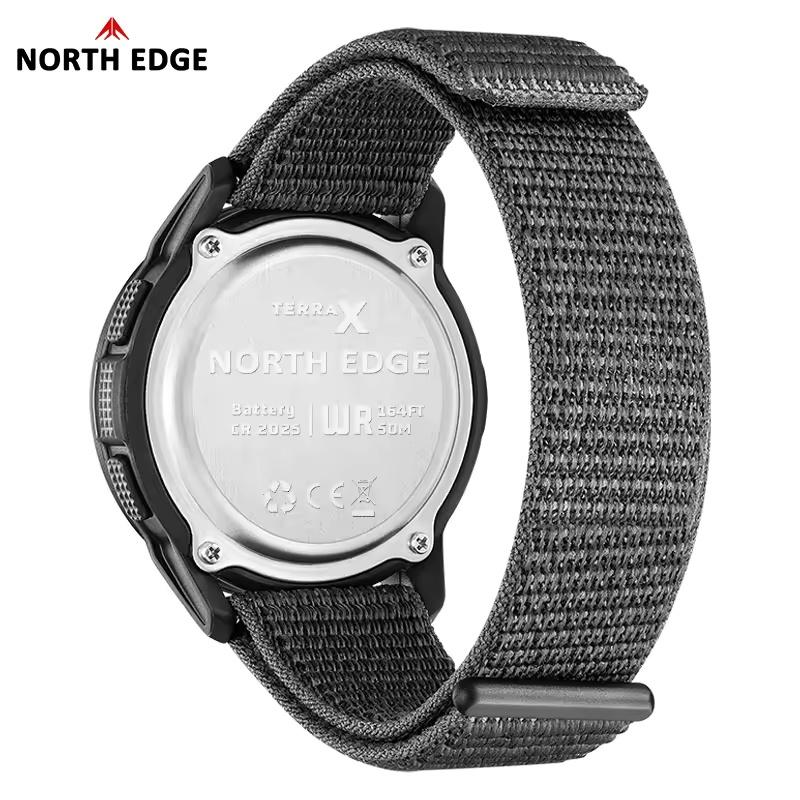 North EDGE 2026 TERRAX Men's Luxury Sports Digital Watch 47mm Outdoor Swimming Waterproof 50 Meter Stopwatch Countdown Light