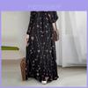 Ethnic Style Long Dress With Floral Print For Party And Casual Wear