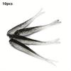 FTK  Gray Fish Shaped Bait | Bionic Fork Tail Soft Bait, Suitable for Freshwater and Seawater Fishing, PVC Material, Including