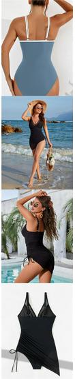 2025 European & American Backless Mesh Bikini Swimsuit
