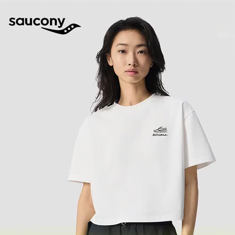 Saucony Women s Crew Neck Sports T-Shirt XL кремово-белый