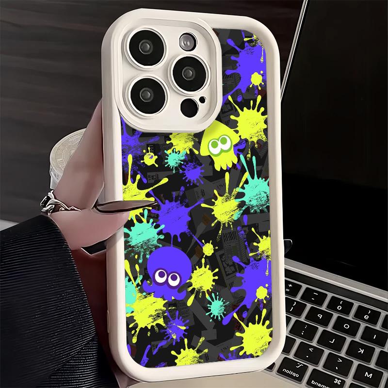 S-Splatoons Game Phone Case for iPhone 16 17 Air 16E 15 Pro Max 14 Plus 13 12 Mini Capa Soft Shell Silicone Funda