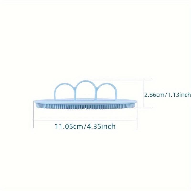 1pc Bathroom Massage Brush Silicone Bath Brush Soft Bristles Three Finger Shower Body Cleaning Brush, Body Scrubber, Bath Sponge