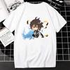 Nuovo Gioco Genshin Impact T-Shirt Donna Unisex Kawaii Top Classici Giochi Personaggio Stampa Grafica Top Harajuku Cartone Animato Streetwear Maglietta