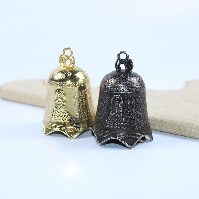 Retro-Friedensglocke aus Bronzelegierung – Anhänger zum Aufhängen im Auto für Glück und selbstgemachten Schmuck