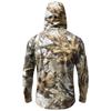 Men's Casual Leaf Camouflage Print Hooded Long Sleeve Sun Protection Shirt Lightweight Breathable Outdoor Activewear Top for Hiking Fishing