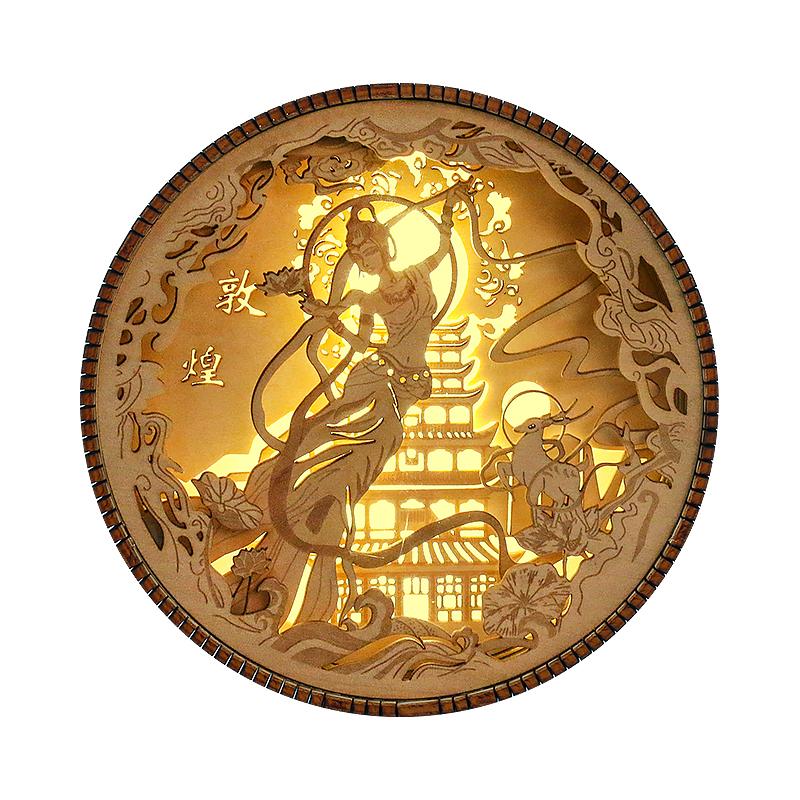 3D Led Night Light Modern Wood Table Lamp 3D Hollow Carving Wood Light Bedroom Night Lamp For Children Desktop Decor Lamp Gift