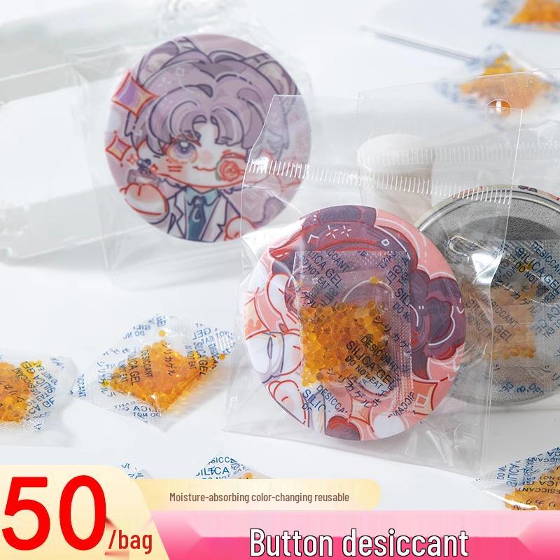 Color-Changing Reusable Silicone Desiccant Badge for Moisture-Proof Storage