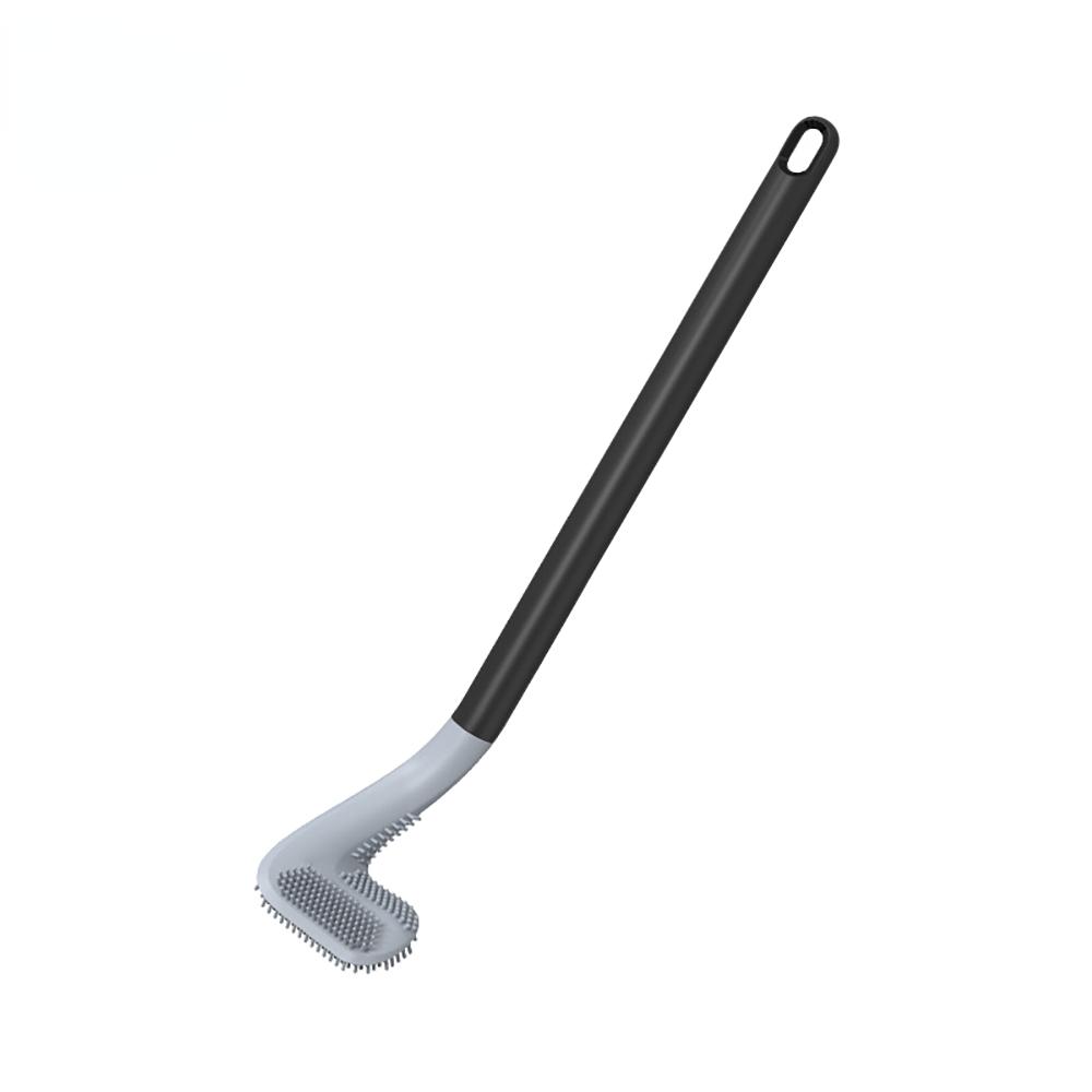 Silicone Toilet Brush Non-slip Long Handle Toilet Cleaning Brush Toilet Cleaning Brush Bathroom Bendable Silicone Tpr Brush Head