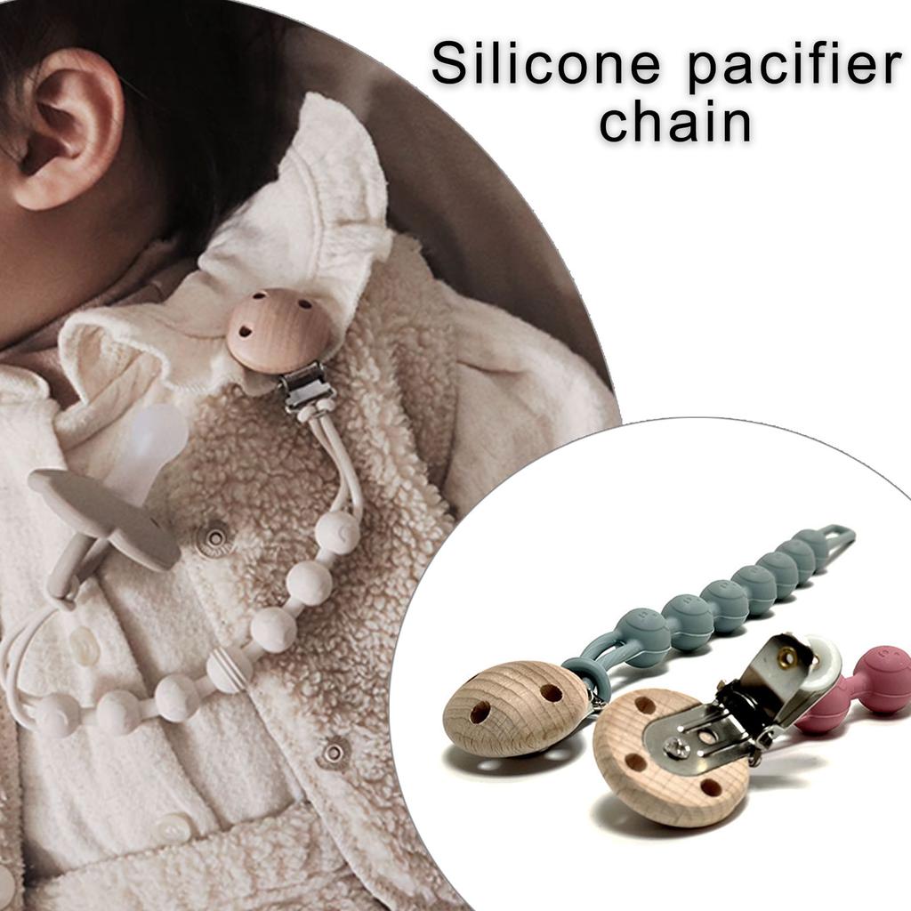 Pacifier Strap Baby Soother Chain Newborns Dummy Chain Baby Product Silicone Teether Pacifier Strap Pacifier Holder