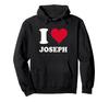 Rött hjärta Jag älskar Joseph hoodie