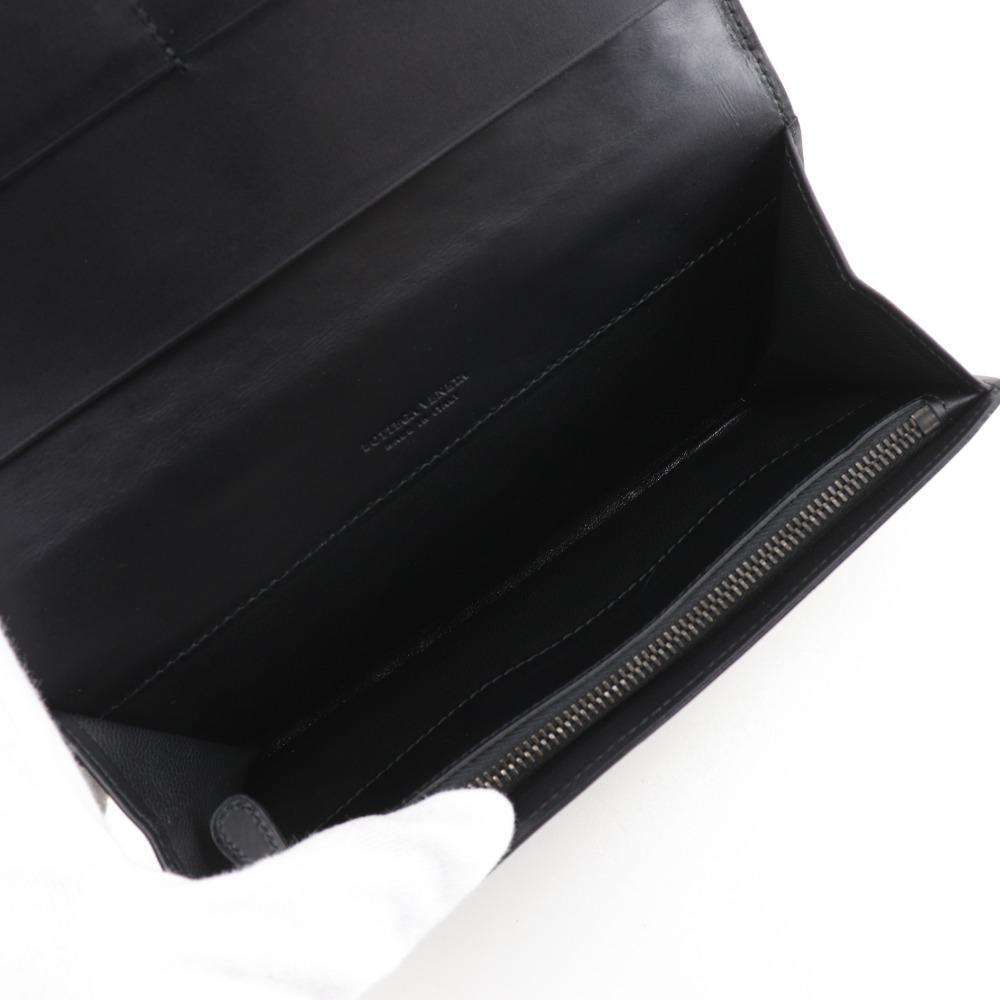 BOTTEGAVENETA Portofel Intrecciato Bifold Piele de vițel pentru bărbați Folosit
