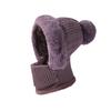 Winter Striped Women's Knitted Hat Scarf Warm Ear Protection Hat
