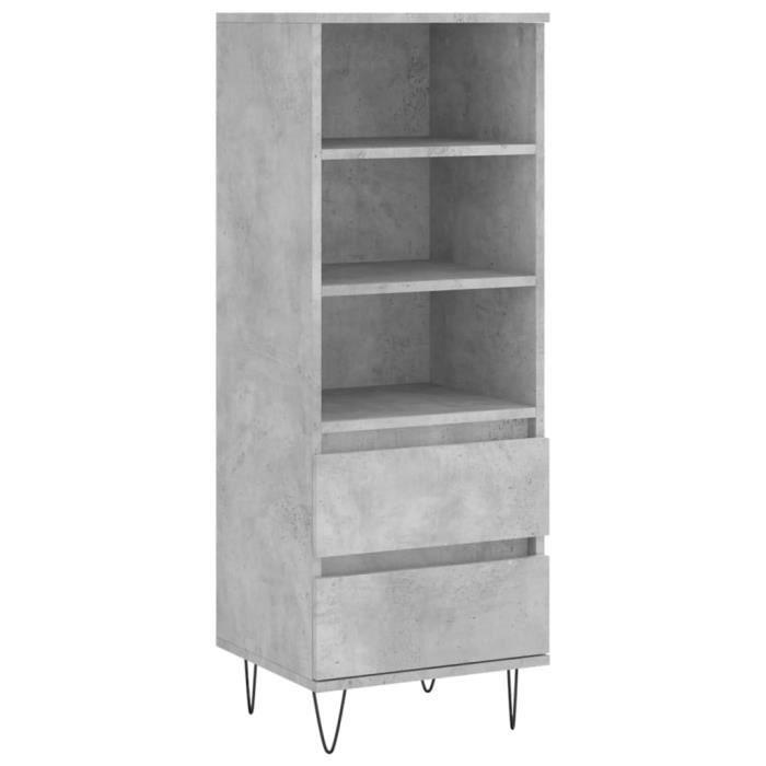 VidaXL Highboard Concrete Grey 40x36x110 Cm Engineered Wood 831512