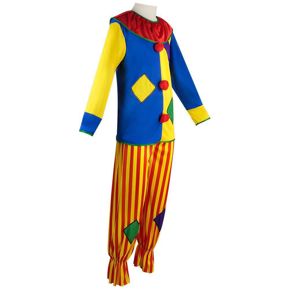 Halloween Clown Masquerade Costume and Props Set for Adults