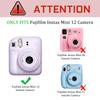 Fintie FUJIFILM instax mini 12 Fotocamera Istantanea Protettiva Full PU Antigraffio con Spallaccio Portatile Custodia X Marmo, Copertura, Protezione, Pelle, Resistente,