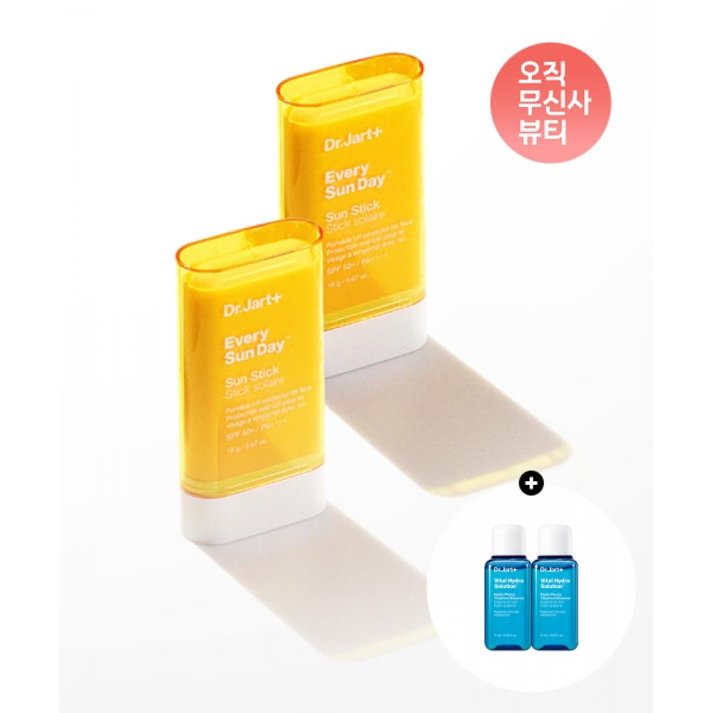 Dr.jart 2pack Every Sun Sun Stick 19g  Spf48 Pa++++  + Solution Essence 15ml 4 Free NONE