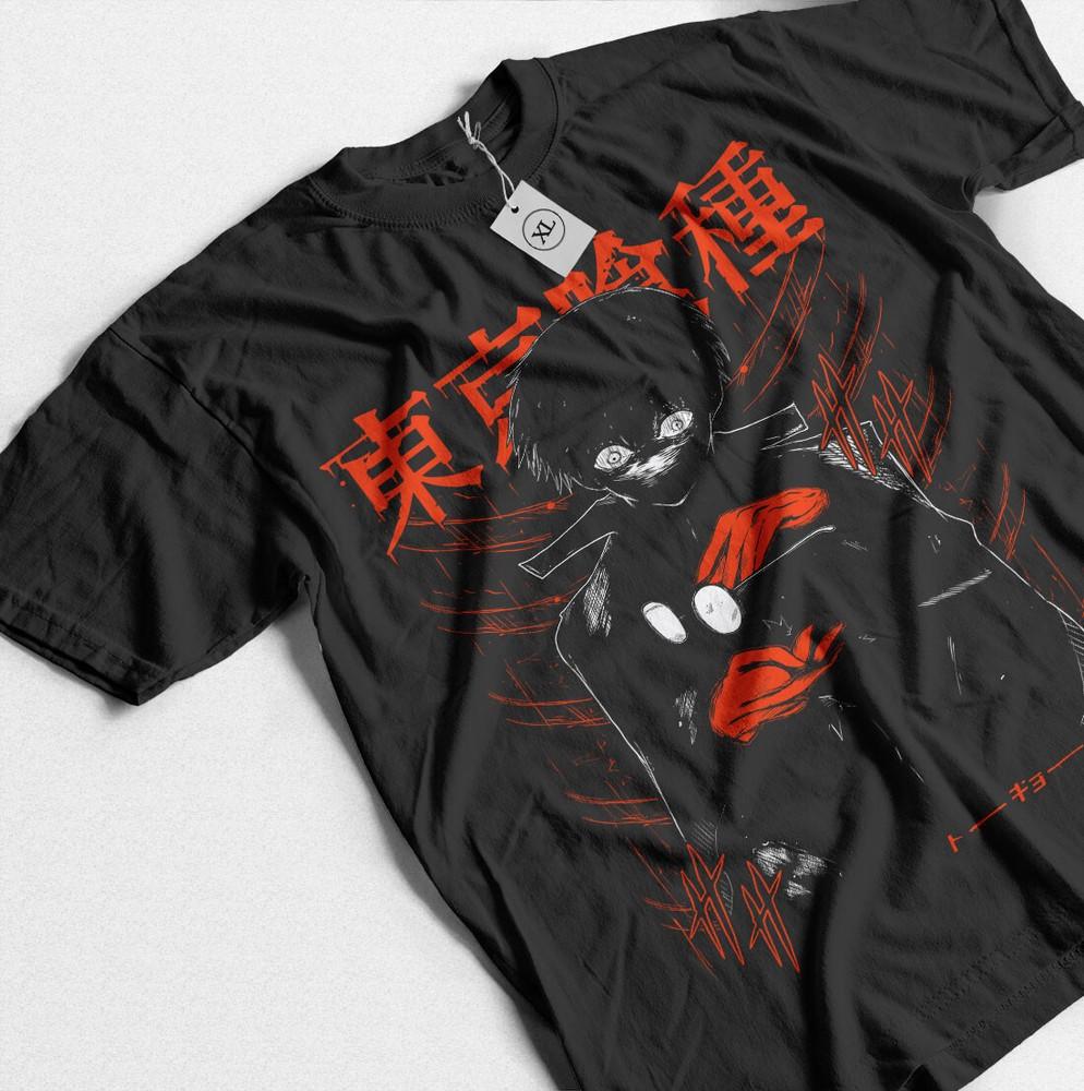 Black Reaper T-shirt Kaneki Tokyo Ghoul Horror Anime Black Shirt Tee All Size Unisex T-Shirt